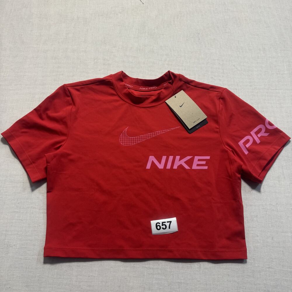 Nike Pro Dri-FIT Women's Short-Sleeve Cropped Tee Sz M‎ Brand New